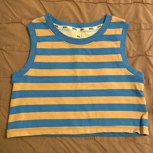MADEWELL Terry Stripe Crop Tank - S